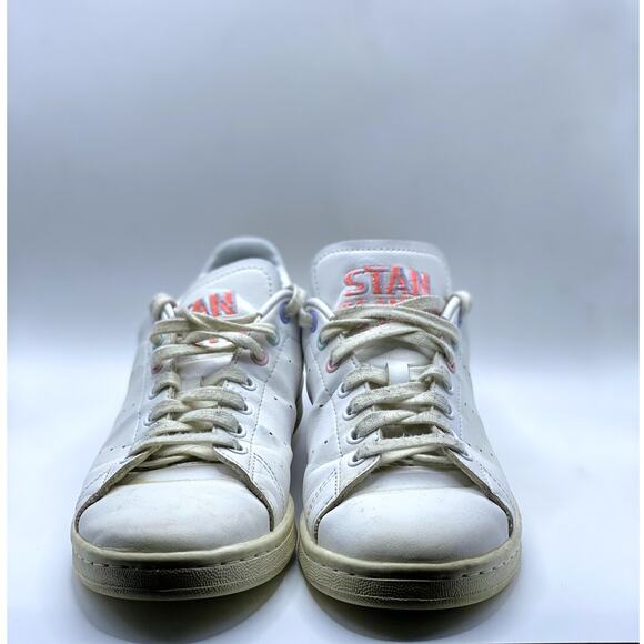 ADIDAS x STAN SMITH Collab - Classic White & Pastels Minimalist Chic Sneakers - Picture 1 of 6